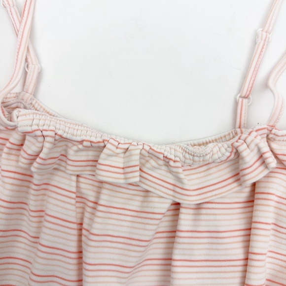 Lake Pajamas Pima Ruffle Nightgown Bellini Ombre Stripe Cotton - Picture 7 of 10